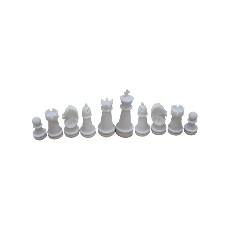 Classic White Wooden Staunton Chess Pieces