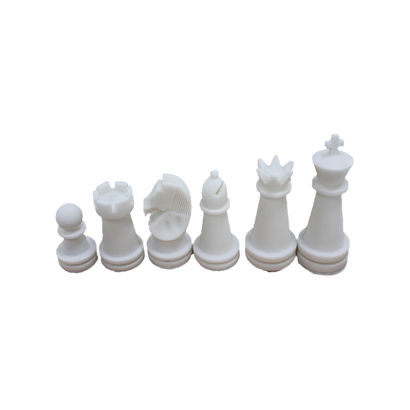 Classic White Wooden Staunton Chess Pieces
