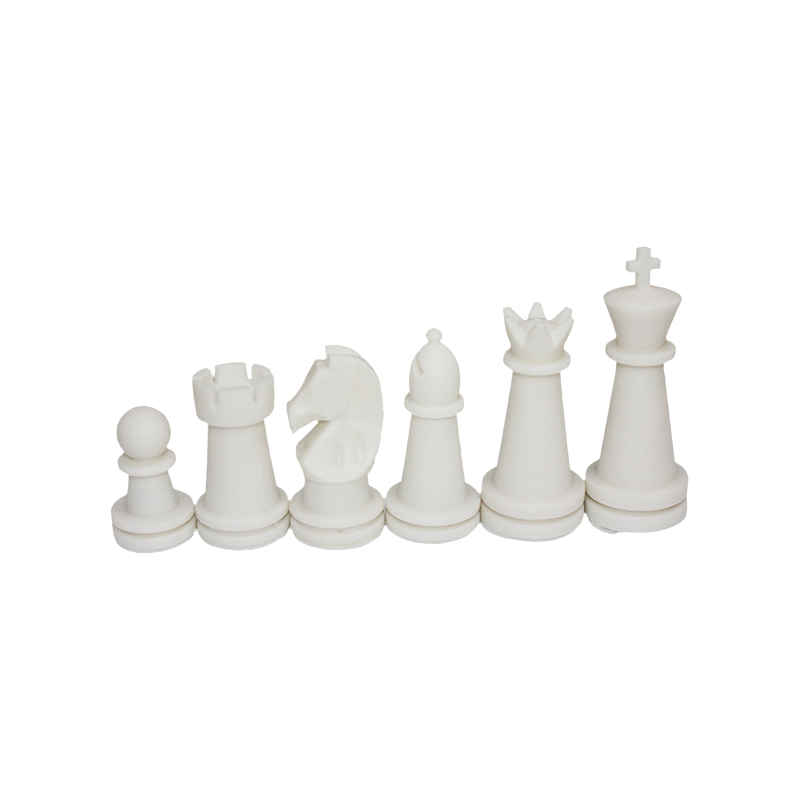 Classic White Wooden Staunton Chess Pieces