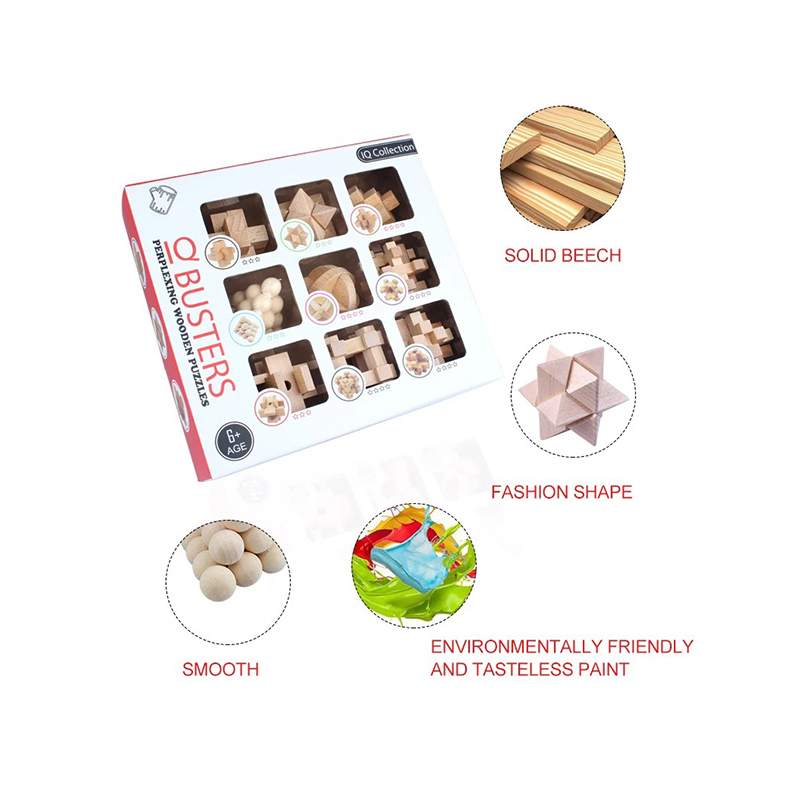 12-Piece Wooden kongming lock