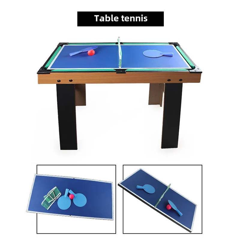4-in-1 Multi-Game Table with Foosball, Air Hockey, Table Tennis, and Pool