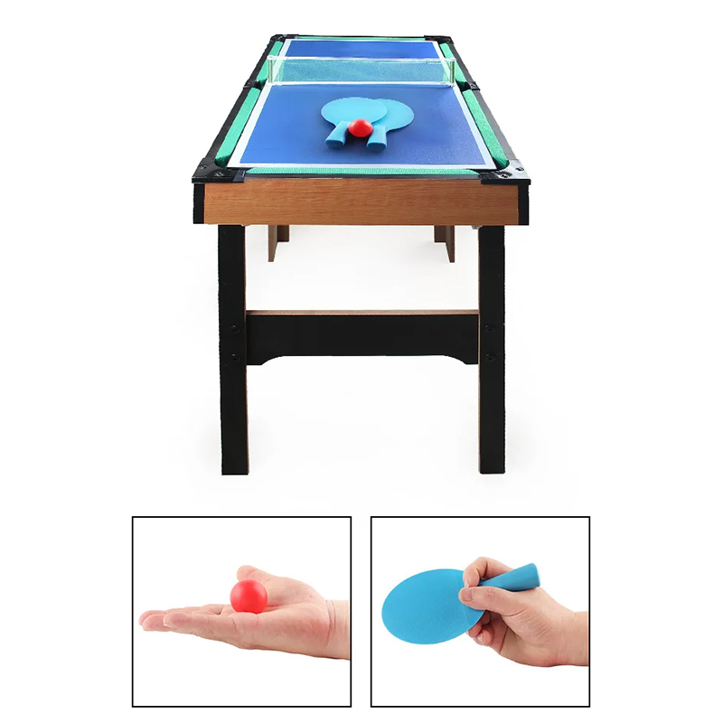 4-in-1 Multi-Game Table with Foosball, Air Hockey, Table Tennis, and Pool