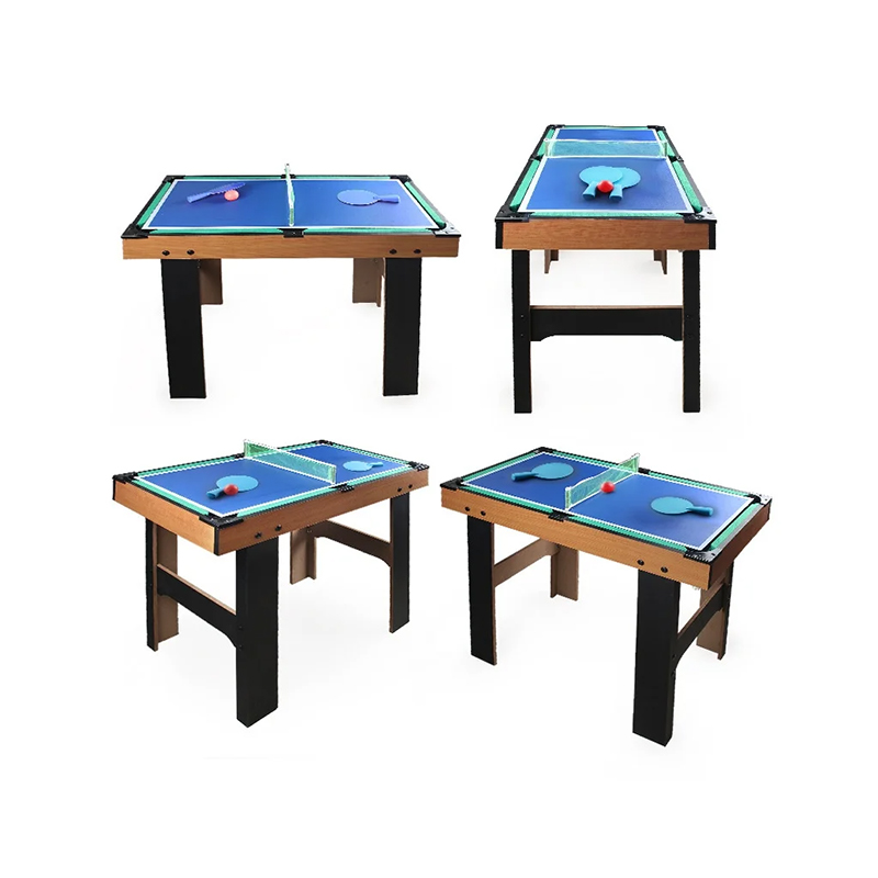 4-in-1 Multi-Game Table with Foosball, Air Hockey, Table Tennis, and Pool