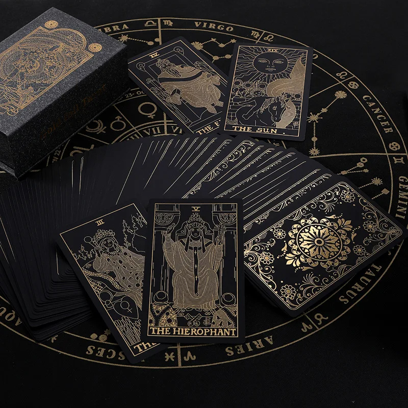 Black PVC Classic Tarot Cards