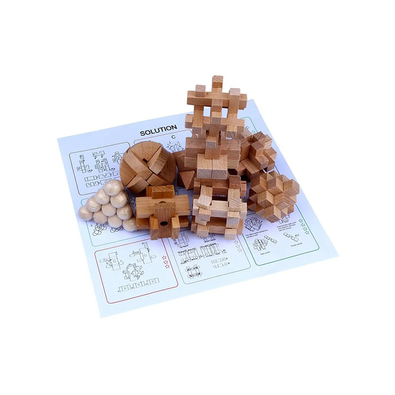 12-Piece Wooden kongming lock