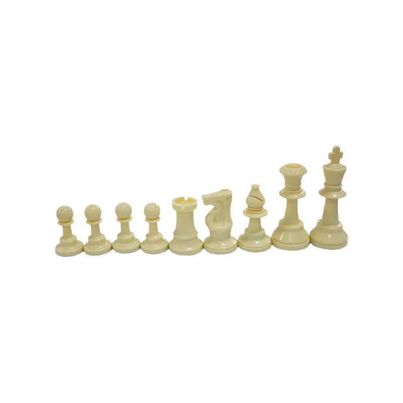Classic White Wooden Staunton Chess Pieces