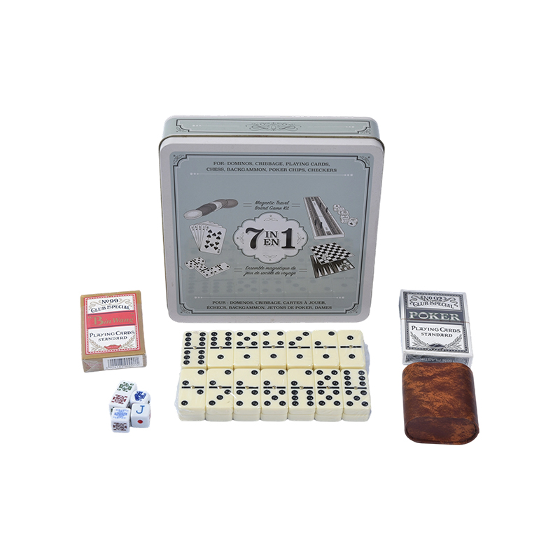 7-in-1 Travel Game Set with Portable Iron Box 7-in-1 Travel Game Set with Portable Iron Box