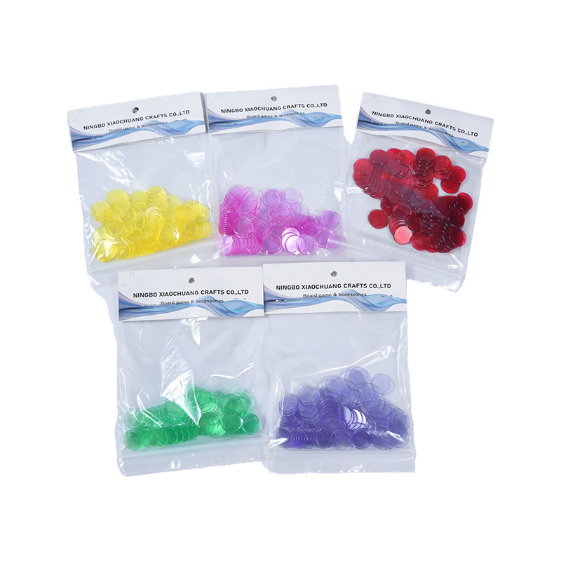 Assorted Color Translucent Bingo Chips Set