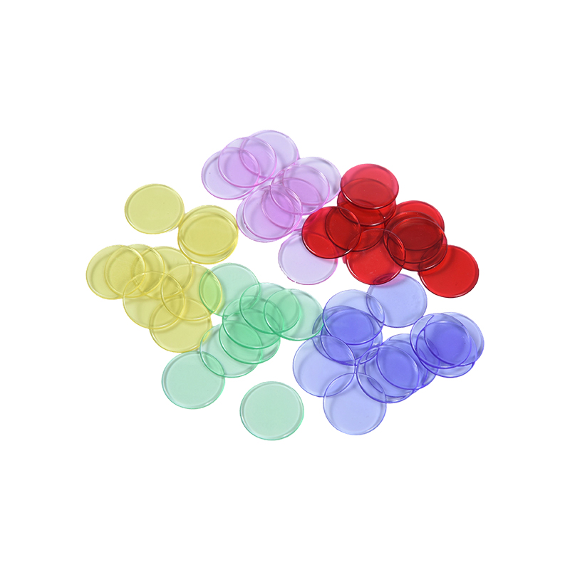 Assorted Color Translucent Bingo Chips Set