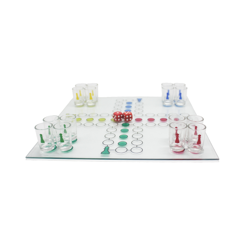 Crystal Ludo Drinking Game Set