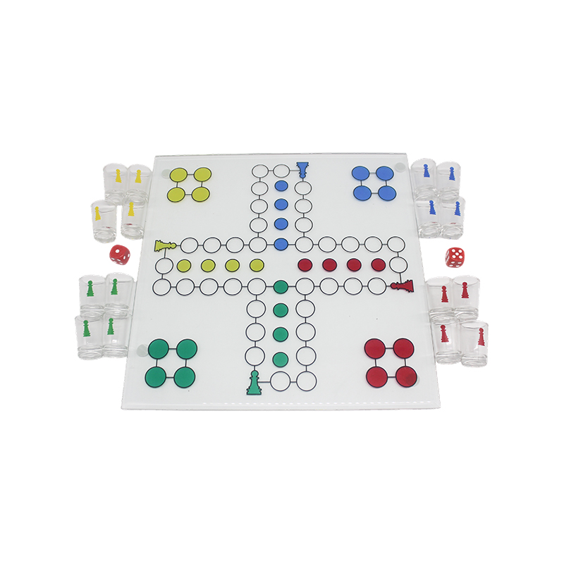 Crystal Ludo Drinking Game Set