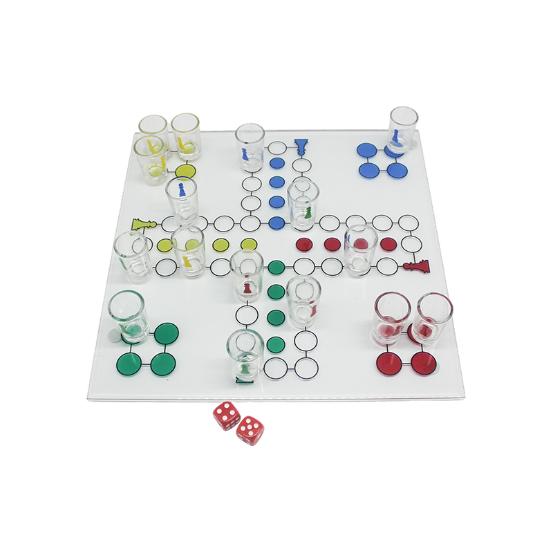 Crystal Ludo Drinking Game Set