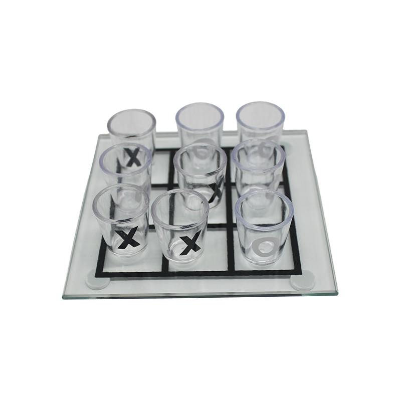 Pub-Style Entertainment Glass XO Chess Set