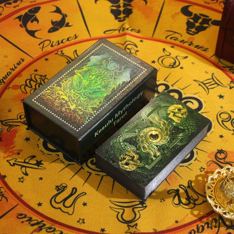 Mystical Green & Gold Edition - Kesulu Mythology Tarot Cards 