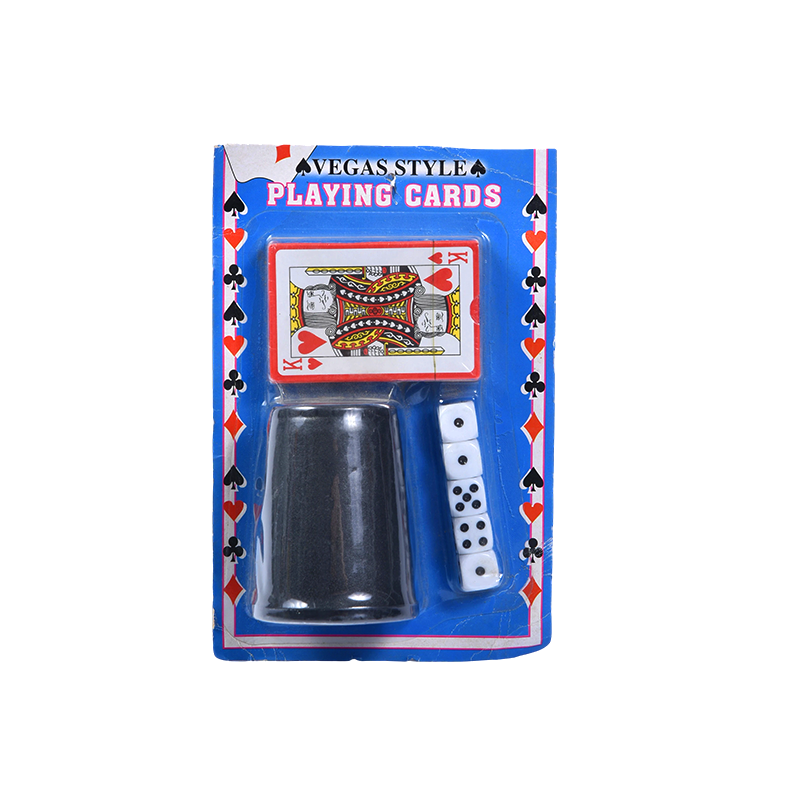 Vegas Style Playing Cards Set with Dice and Card Holder