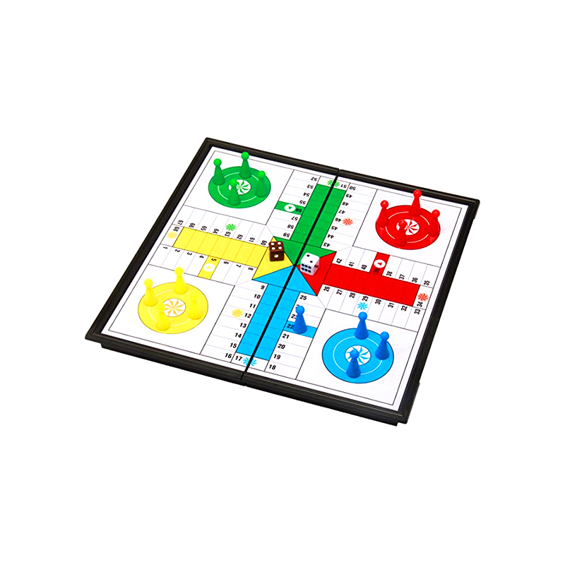Portable Magnetic Board Game with Dice and Pieces Classic Ludo Game Set