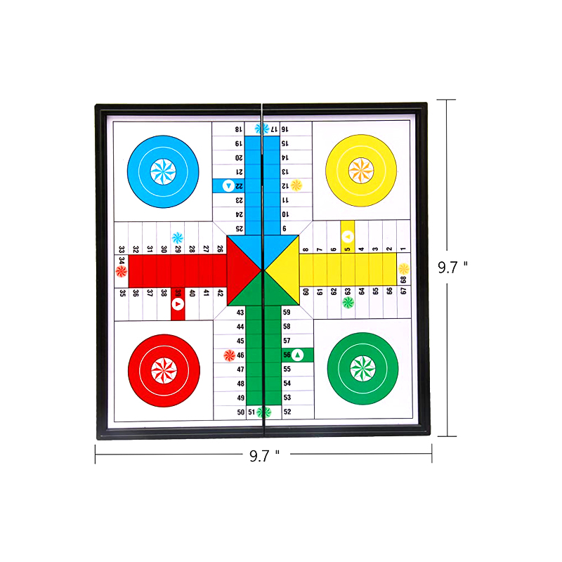 Portable Magnetic Board Game with Dice and Pieces Classic Ludo Game Set
