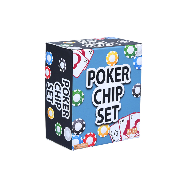Complete with Colored Chips, Playing Cards, and Dice Poker Chip Set