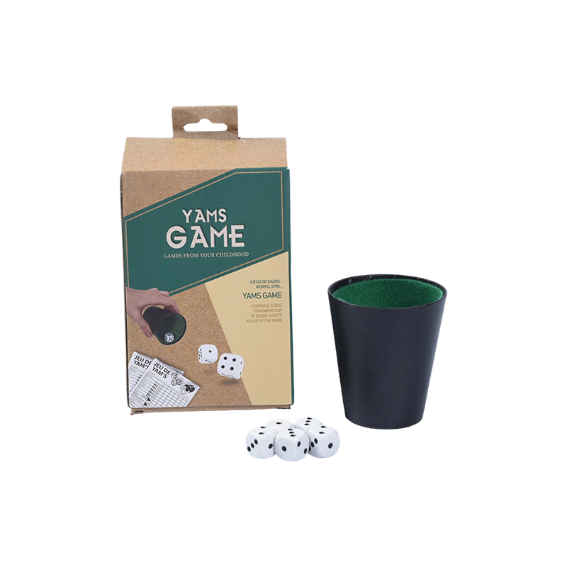 Portable Throw Cup Edition - Vintage YAMS Dice Game Kit