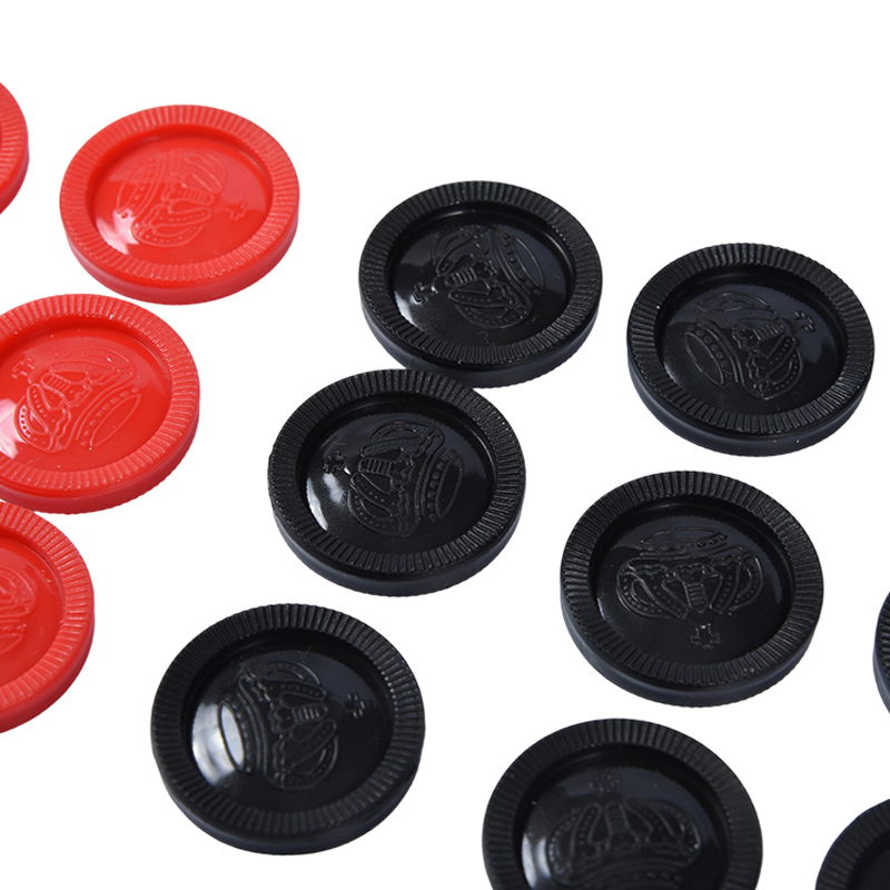 Traditional Checkers Game Mat with Plastic Playing Discs