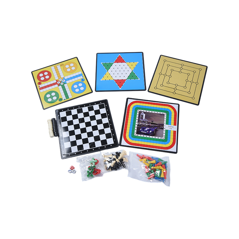 Metal Tin Case 7-in-1 Magnetic Board Game Set