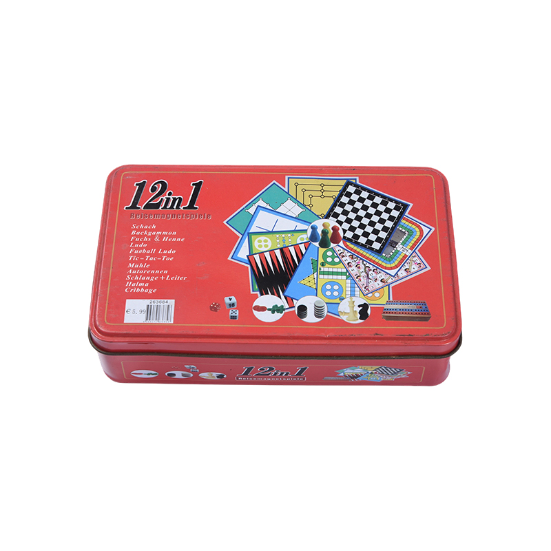 Metal Tin Case 12-in-1 Magnetic Travel Game Set