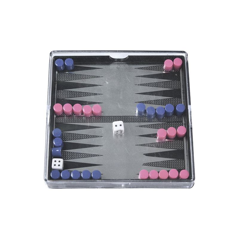 Compact Acrylic Case Magnetic Backgammon Set