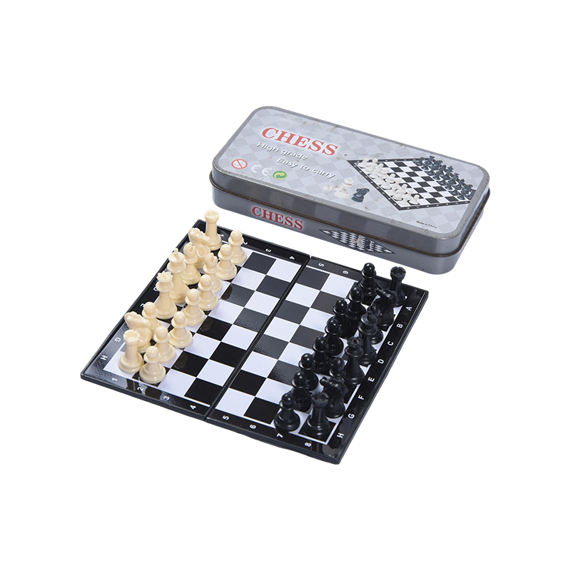Metal Tin Case Portable Magnetic Chess Set