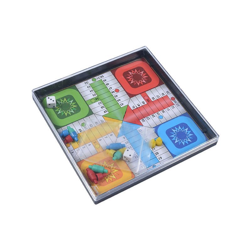 Portable Plastic Case Edition Classic Flying Chess (Ludo) Game