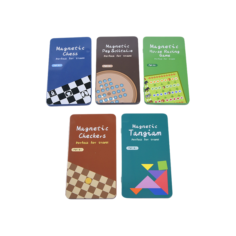 5-in-1 Portable Tin Games Collection Multi-Game Magnetic Travel Set 5-in-1 Portable Tin Games Collection Multi-Game Magnetic Travel Set