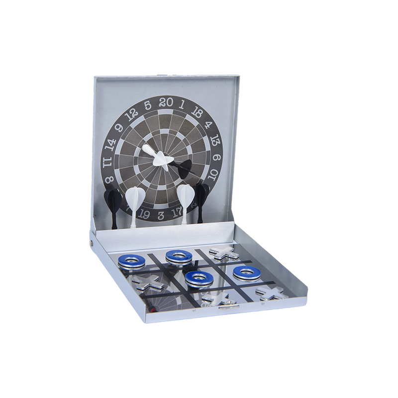 Portable Metal Case Edition Magnetic Dart and Tic-Tac-Toe Combo Game Portable Metal Case Edition Magnetic Dart and Tic-Tac-Toe Combo Game