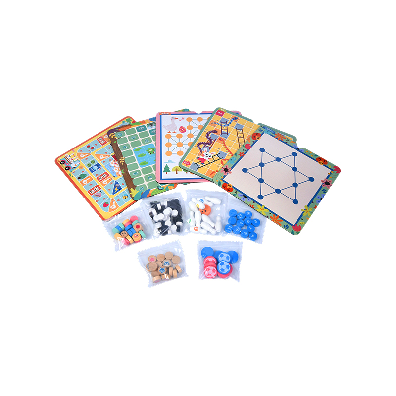 Classic Family Entertainment Collection Multi-Game Wooden Board Game Set