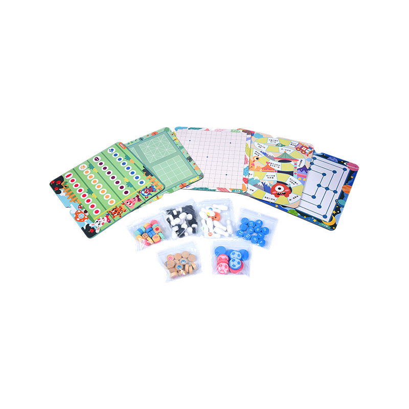 Classic Family Entertainment Collection Multi-Game Wooden Board Game Set