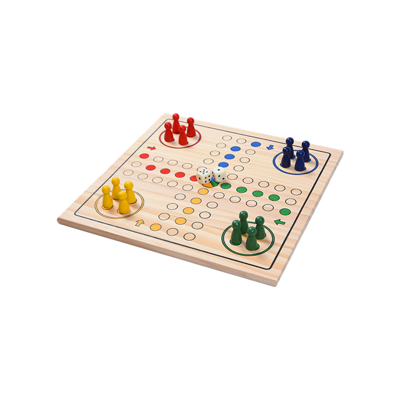 Family Entertainment Edition Classic LUDO Wooden Board Game 