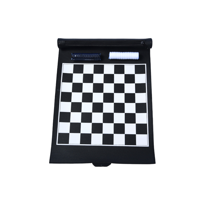Portable PU Checkers Game Set with Storage Pouch Portable PU Checkers Game Set with Storage Pouch