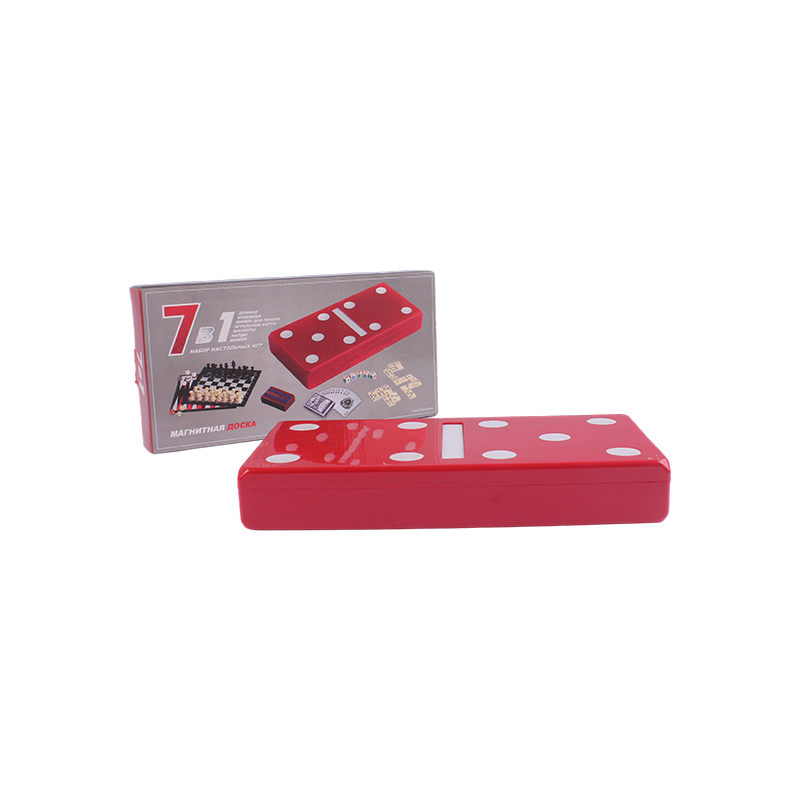 Red Polka-Dot Edition - Classic Dominoes & Cribbage Combo Set