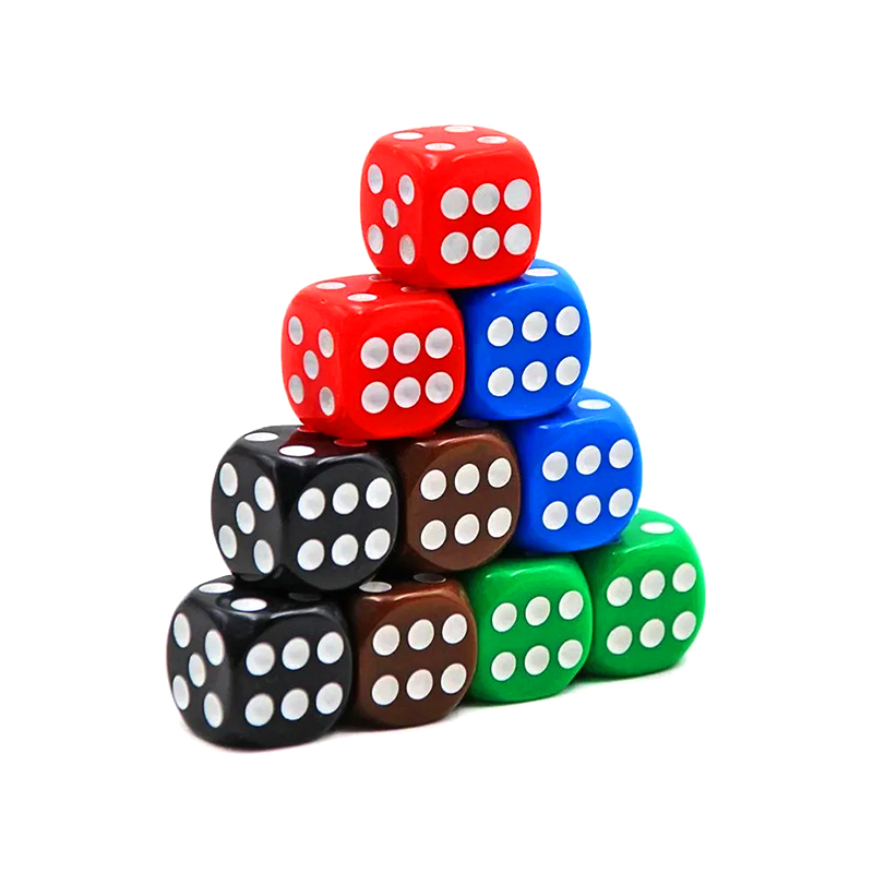 100 Pieces in 10 Vibrant Colors Colorful Assorted Dice Set