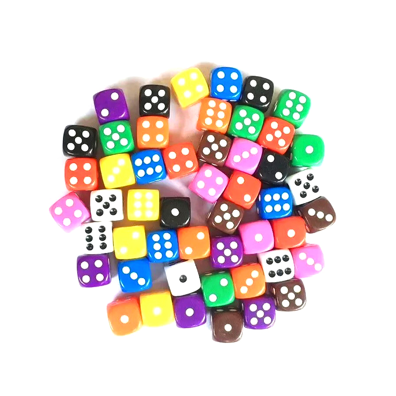 100 Pieces in 10 Vibrant Colors Colorful Assorted Dice Set