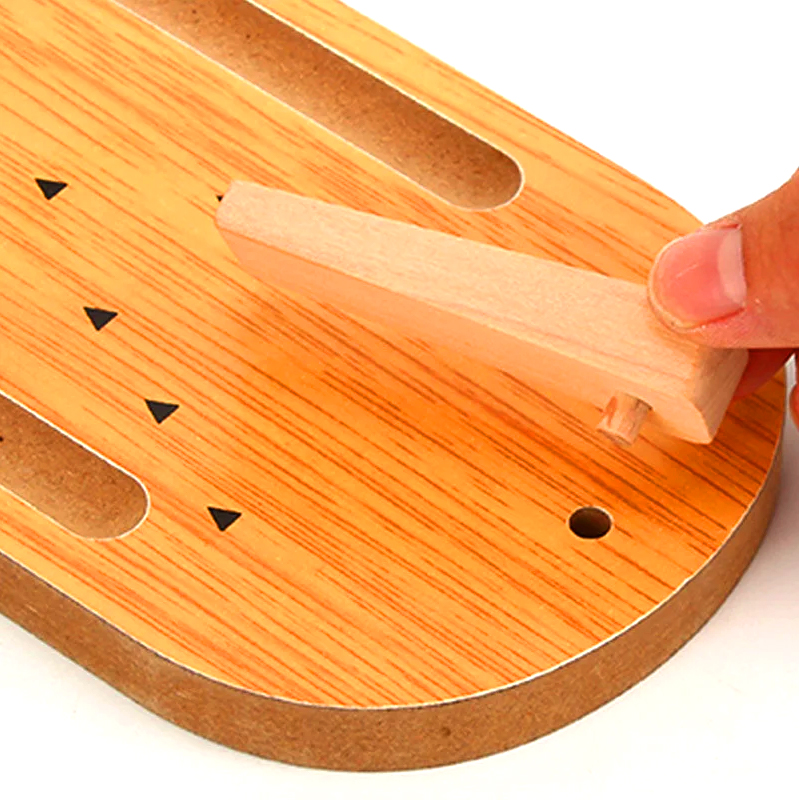 Compact Wooden Set with Steel Ball and Pins Mini Desktop Bowling Game