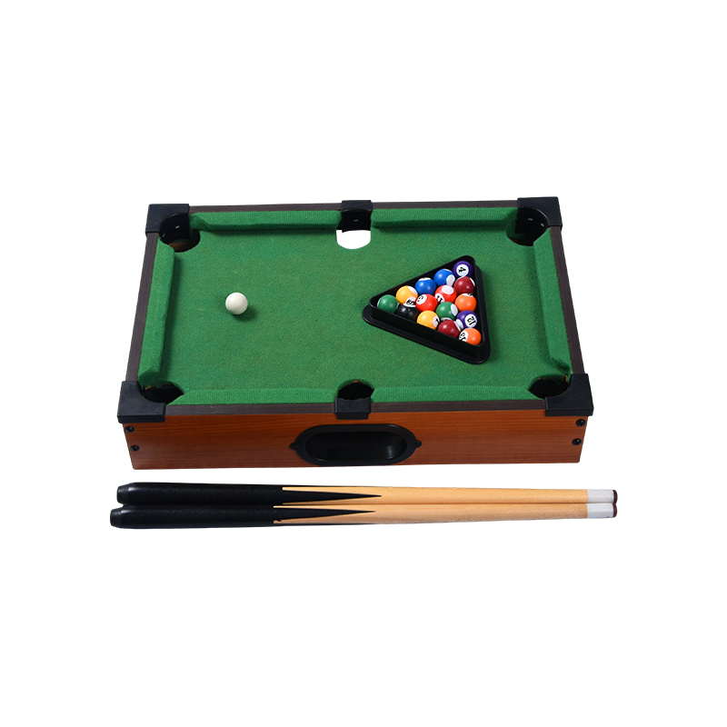 Mini Desktop Pool Table - Compact Billiards Set with Triangle Rack, Cues, and Balls