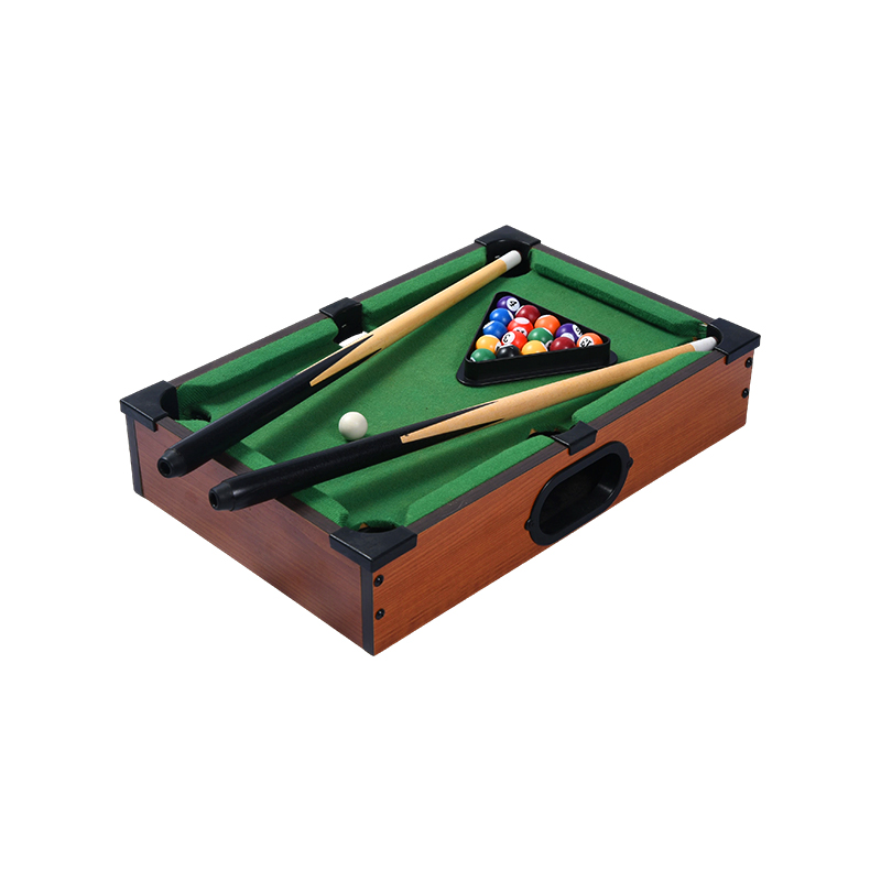 Mini Desktop Pool Table - Compact Billiards Set with Triangle Rack, Cues, and Balls