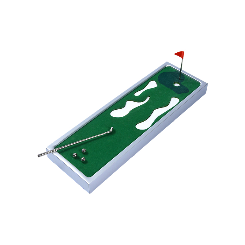  Portable Indoor Golf Game with Aluminum Frame Desktop Mini Golf Putting Green