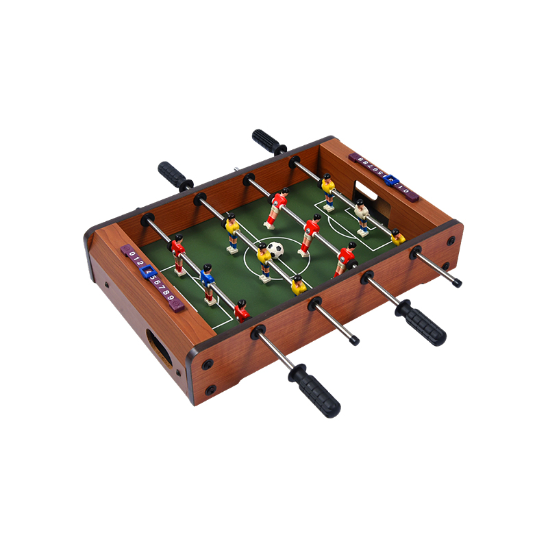 Compact Desktop Soccer Game with Vibrant Players Wooden Mini Foosball Table