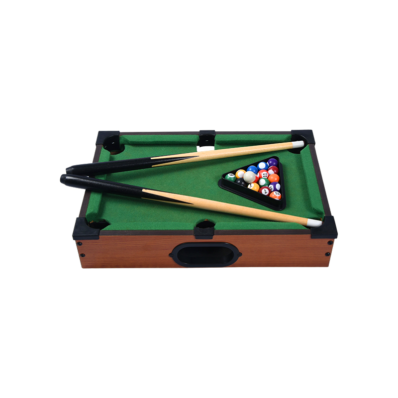 Compact Billiards Set with Cues, Balls, and Triangle Rack Mini Desktop Pool Table Compact Billiards Set with Cues, Balls, and Triangle Rack Mini Desktop Pool Table