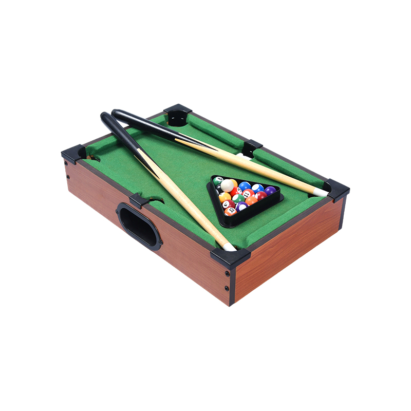 Compact Billiards Set with Cues, Balls, and Triangle Rack Mini Desktop Pool Table