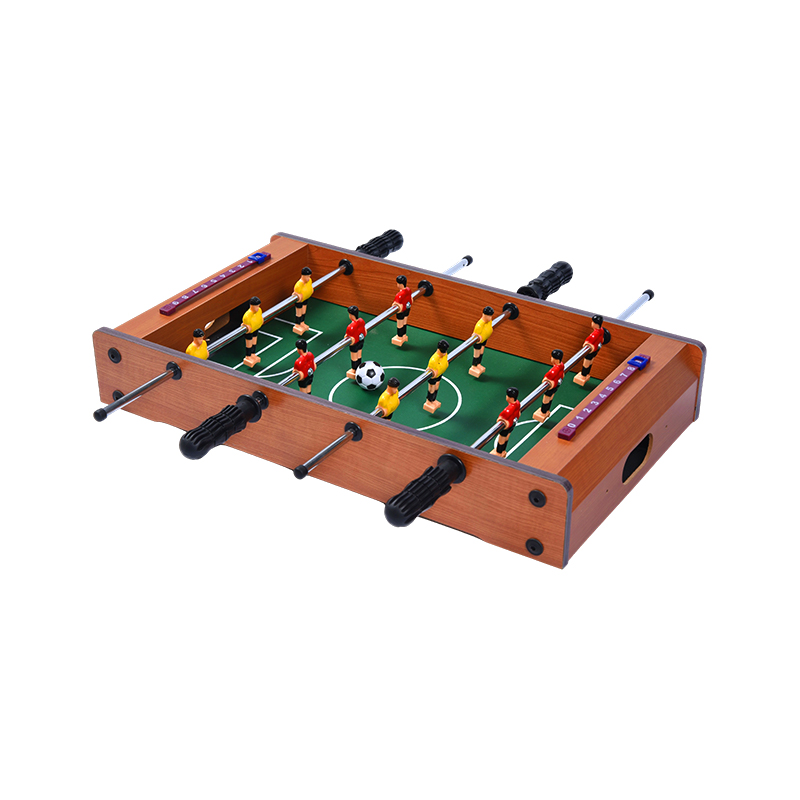 Compact Soccer Game with Vibrant Players and Score Trackers Wooden Desktop Foosball Table Compact Soccer Game with Vibrant Players and Score Trackers Wooden Desktop Foosball Table