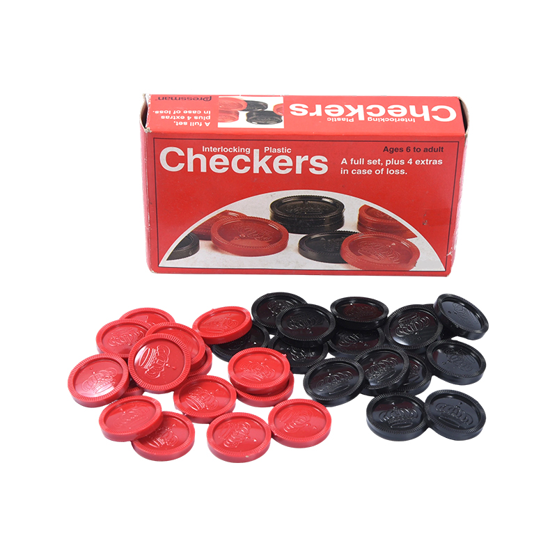 Interlocking Design Classic Plastic Checkers Set