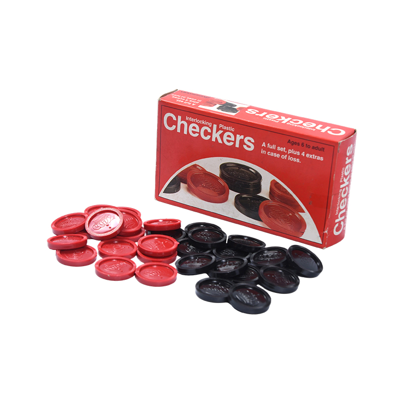 Interlocking Design Classic Plastic Checkers Set