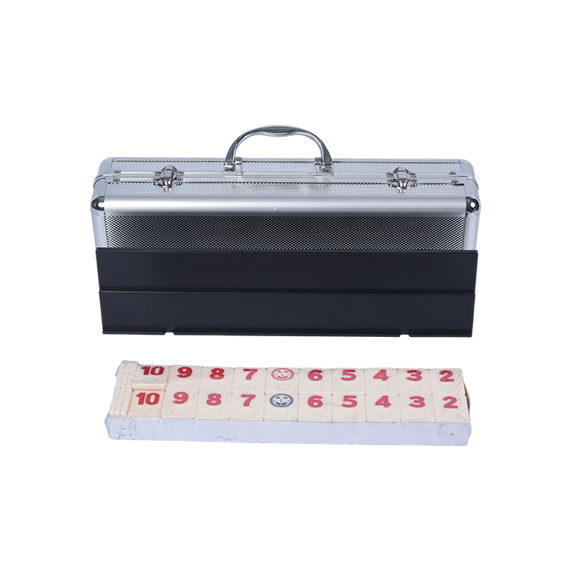 Metallic Game Tile Case with Expressive Symbols - Premium Numbered Tile Set