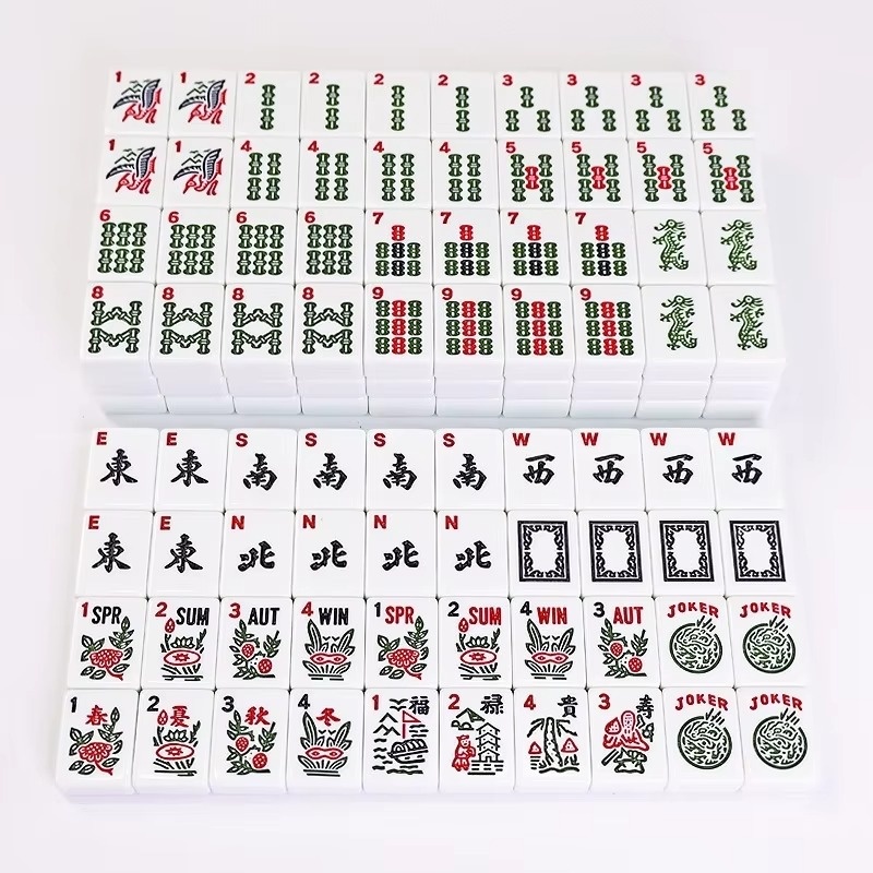 160-Piece American Mahjong Tile Set – Handcrafted Acrylic Mahjong Tiles